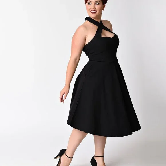 Unique Vintage Rita Dress in Black - Picture 5 of 6